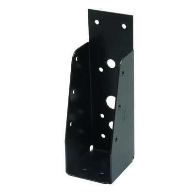 Image de Support de poutre noir galvanisé sans lèvre pour poutres 4.5 x 14.5 cm Par pièce