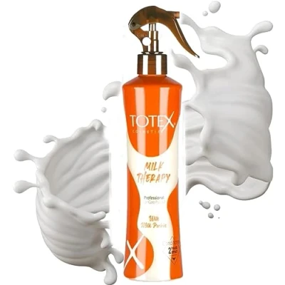 Image de TOTEX Spray Après Shampooing 2 Phases Milk Therapy Conditionneur Sans Rinçage Démêlant pour Cheveux Secs et Abîmés 400 ml
