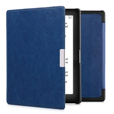 Image de kwmobile Étui Compatible avec Kobo Aura Edition 1 Coque à Rabat magnétique Tablette eReader Similicuir Bleu