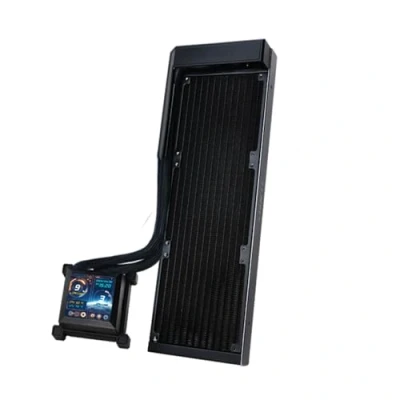 Image de LIANLI LL HS LCD 360 N BK Kit de refroidissement à eau simple, modèle sans ventilateur, HydroShift design montage latéral noir, écran 2,8&quot;, IPS, revendeur
