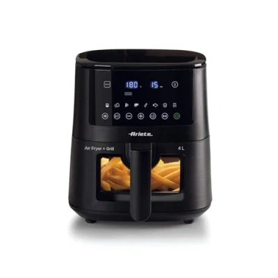 Image de Ariete 4633 Friteuse à air 4L, 1400W, capacité 9 programmes, fonction Shake and Grill, Température jusqu&#039;à 200C, Noir
