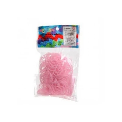 Image de Elastiques Rainbow Loom Rose A Paillettes