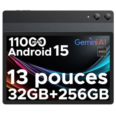 Image de DOOGEE Tab E3 Pro Tablette Android 15, 13 Pouces, Écran FHD+ 90Hz, Helio G100 Octa Core, 32Go RAM (8+24Go Extended), 256Go ROM, 11000mAh Battery, Quad Speakers, Metal Body, Global Bands