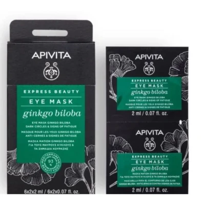 Image de Apivita Masque Eye Mask Ginkgo Biloba 4 ml