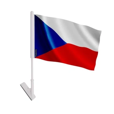 Image de Drapeau adhésif Tchéquie 14 x 21 cm Polyester 5 pièces Recto/verso