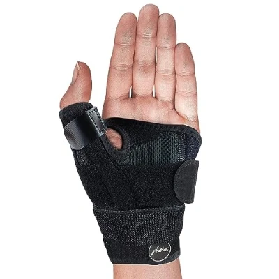 Image de Dr. Arthritis Attelle Pouce Conçue par des Médecins/Orthese Pouce/Atelle Poignet Droit et gauche pour Tendinite/Protège Hommes Femmes [Noir, Simple]