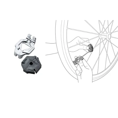 Image de Topeak DuoSpoke Wrench M7/M9 Clé à Rayon Outil Mixte, Gris, Taille Unique