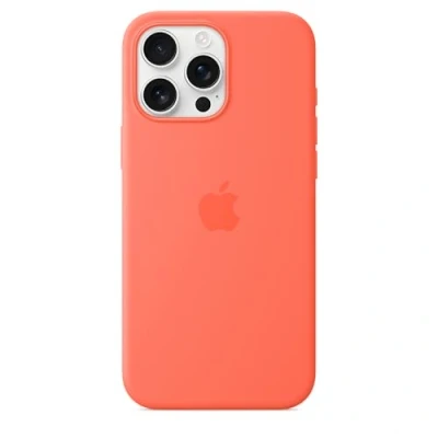 Image de Apple Coque en Silicone avec MagSafe pour iPhone 16 Pro Max Tangerine ​​​​​​​