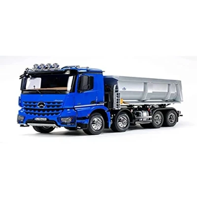 Image de TAMIYA 56366 1:14 RC MB Arocs 4151 Kipper 8x4, kit de Construction à Assembler, Camion radiocommandé, Camion, Jouet Construction, Bricolage Bleu