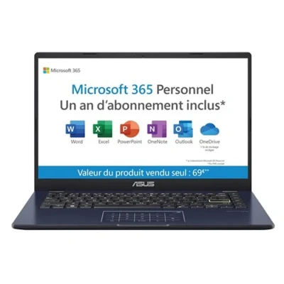 Image de Asus E410MA EK2409WS14 Intel Celeron N4020 1.1 GHz UHD Graphics 600 EMMC 128 Go RAM 4 Neuf