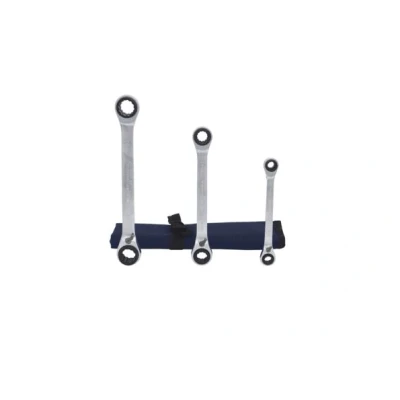 Image de KS TOOLS 503.4540 Kit de clés polygonales doubles à cliquets 72 19, 8 Acier chrome vanadium