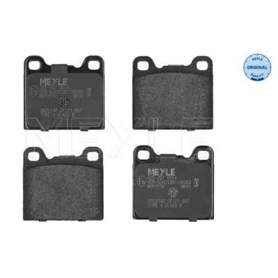 Image de MEYLE 025 207 5514 Jeu de plaquettes frein ORIGINAL Quality Essieu arrière contact signal d&#039;usure exclu avec tôle anti bruit