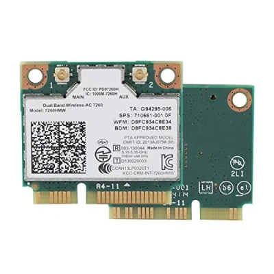 Image de 7260AC Carte Réseau PCI Express Wi FI, Mini E WiFi, avec Bluetooth 4.0, Demi Interface pour Ordinateurs Portables Dell//Acer///