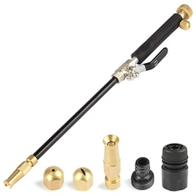 Image de Nettoyeur haute pression GES Jet, buse de tuyau pression, lance laveuse à extrémité d&#039;arrosage extensible, pulvérisateur nettoyage vitres (Bleu)