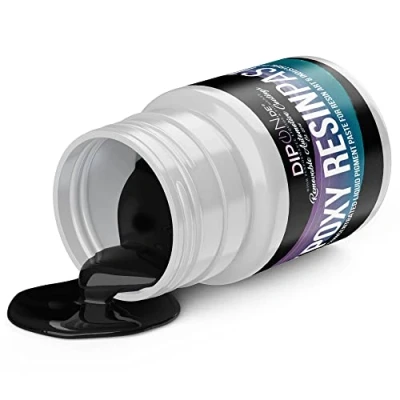 Image de résine époxy (résine époxy), pâte pigmentée, noir de jet, profond, env. RAL 9005, couleur professionnelle hautement pour époxy, polyuréthane, synthétique