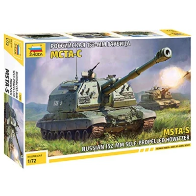 Image de Zvezda ZV5045 500785045 1:72 2S19 MST Russ.Auto propulseur.Howitzer Plastic Model Assembly Kit for Beginners Detailed, Unvarnished