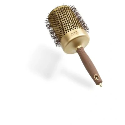 Image de Olivia Garden Expert Blowout Shine Doré &amp; Brun 80 Brosse ronde en céramique antistatique pour brushing brillant et sans frisottis