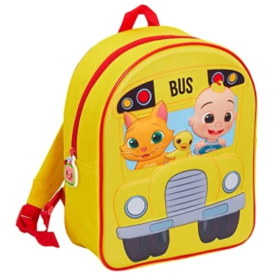 Image de CoComelon Sac à dos pour enfants Roues 3D sur le bus jouets garçons et filles déjeuner de voyage vacances, jaune, taille unique