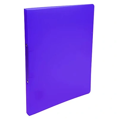 Image de Exacompta Réf. 54166E Lot de 5 classeurs souples PP translucide Chromaline 2 anneaux ronds diamètre 15mm Dos 20mm Dimensions extérieures : 32x25 cm Format à classer A4 Coloris violet