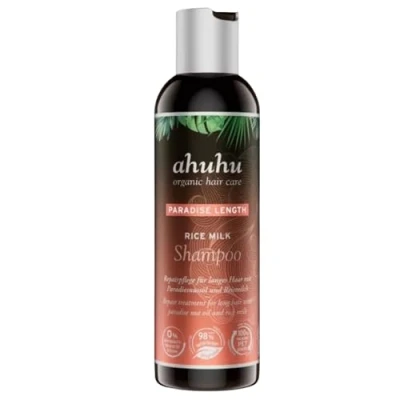 Image de ahuhu PARADISE LENGTH Shampoing au lait de riz (200 ml) et à l&#039;huile graines lecythis, hydrate revitalise, démêlage facile, cheveux longs, cassants ou fourchus