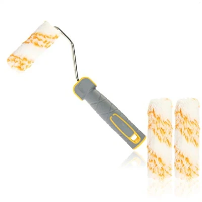 Image de com four® Ensemble de Rouleaux Peinture composé 1x Support et 3X Rouleau à Poils Longs 10 cm, 25 Rechange
