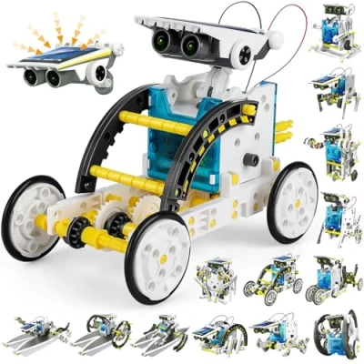 Image de 13 en 1 Robot Solaire, Jouet Enfant Maquette Voiture Jeux de Construction Robotique Éducative Exterieur Experiences Scientifiques Cadeau Anniversaire pour Garçon Fille 10 11 12 14 Ans