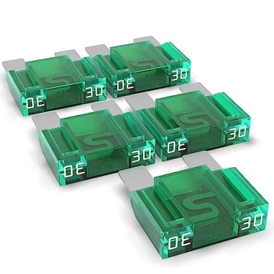 Image de AUPROTEC fusible à lame Maxi 20 80A, enfichable d&#039;automobile, choix : 30A ampères, vert, 5 pièces