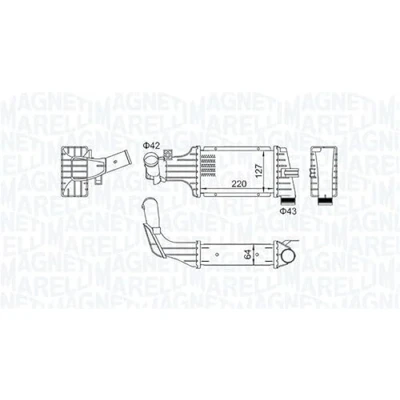Image de MAGNETI MARELLI 351319204190 Intercooler OPEL: Zafira A, Astra G CC