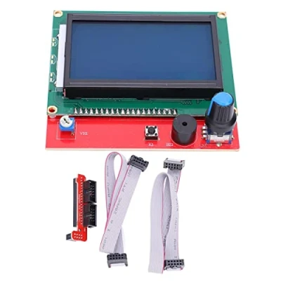 Image de Plyisty Carte contrôleur d&#039;affichage Intelligent Graphique LCD 12864, Intelligente pour imprimante 3D, avec câble, 3D RepRap RAMPS 1.4