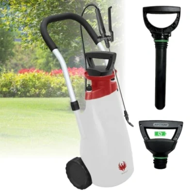 Image de PHOENIX Pulverisateur de Jardin sur Roue Roller Sprayer, Electrique avec Tuyau 3m pour Une Pulvérisation sans Effort, pulvérisateur à Batterie, Autonome, Portable et Léger