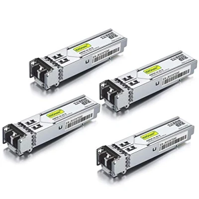 Image de [4 Pack] 1G SFP SX Multimode Mini Gbic Module, 1000Base LC Transceiver, Compatible pour Cisco GLC MMD, Meraki, Ubiquiti UF MM 1G, Netgear AGM731F, D Link DEM 311GT, TP Link, Zyxel..