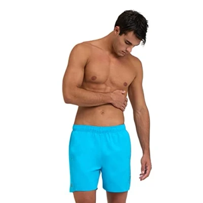 Image de Arena Boxer de Plage et Piscine Fundamentals Logo R pour Hommes, Maillot Bain en Tissu Doux Recyclé à Séchage Rapide, avec Slip Intérieur Maille