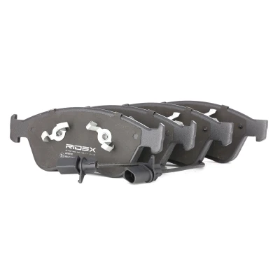 Image de RIDEX 402B0302 Jeu de plaquettes frein Essieu Avant contact signal d&#039;usure inclus avec clip piston AUDI: A6 C6 Allroad, A8 D3,