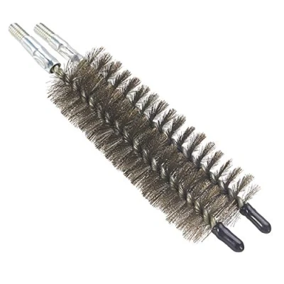Image de Utoolmart Brosse de cheminée en acier inoxydable avec filetage 6 mm diamètre Longueur totale 160 Poignée métal pour l&#039;ébavurage et le nettoyage des trous percés