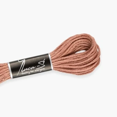 Image de Luca S fil de coton toronné pour broderie à la main, écheveaux 8 mètres, couleur 413/DMC 3859/ancre 1007, broder, point croix
