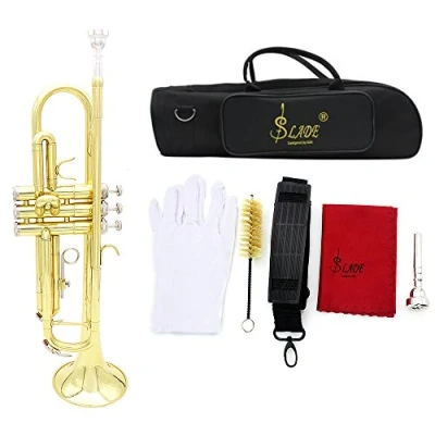 Image de Andoer Trompette en Si bémol laiton avec embouchure et gants