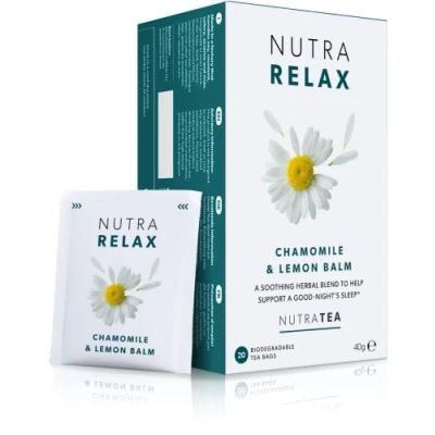 Image de NutraRelax thé à la camomille calmant contre l&#039;anxiété 20 Sachets de enveloppés par NutraTea Tisane