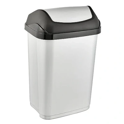 Image de keeeper Poubelle avec Couvercle Basculant, 25 L, Swantje, Argent
