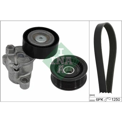 Image de INA 529 0525 10 Jeu de courroies trapézoïdales à nervures Contrôler et changer roue libre alternateur si nécessaire FORD: FIESTA 6, C Max 2