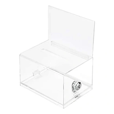 Image de Amazon Basics Urne transparente avec verrou, Clé