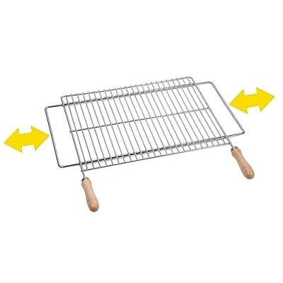 Image de Sauvic Grille de Barbecue Extensible 72,5 à 82,5 x 40 cm zinguée