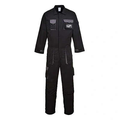 Image de Portwest Combinaison Texo Contrast, Couleur: Noir, Taille: M, TX15BKRM