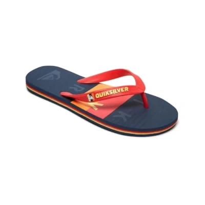 Image de Quiksilver Homme Molokai Word Block Youth Chaussures de Plage &amp; Piscine, Multicolore (Black/Red/Blue Xkrb), 36 EU