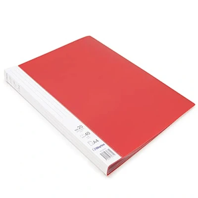 Image de Waytex 931331R Protège Documents A4 40 vues Premium en Polypropylène Opaque Identifiable 20 Pochettes transparentes Rouge