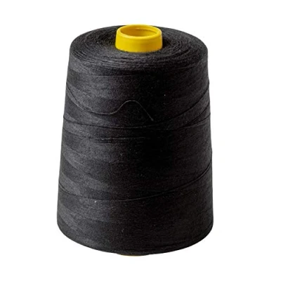 Image de IPEA Fil à coudre Noir pour Machine et Surjeteuse Grande bobine de 9000 mètres (10000 yard) en Polyester Coutures Couleur