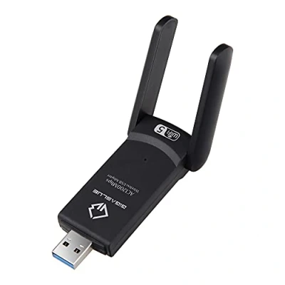 Image de GigaBlue Ultra 1200 Mbps W LAN 2.4 &amp; 5 GHz USB 3.0 WiFi Dual Band Adaptateur + 2,4 2 x dBi High Speed 802.11ac réseau Récepteur pour Windows/Mac OS/Linux