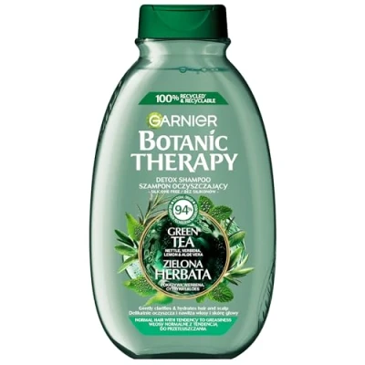 Image de Garnier Botanic Therapy Thé vert, Eucalyptus &amp; Agrumes Shampooing pour cheveux normaux avec tendance à devenir gras, revigorant et purifiant, 400 ml