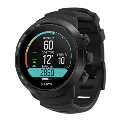 Image de SUUNTO Dive D5 Montre de Plongée Numérique avec Écran Couleur, Étanche à 100 m, Ordinateur Sous Marine Fonctions Réveil, Chronomètre, Météo, Boussole, 12H d&#039;Autonomie en Mode Subaquatique