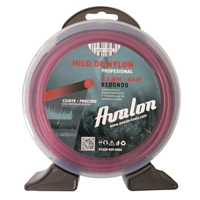 Image de Avalon Fil Rond en Nylon Universel pour débroussailleuse et Tondeuse (2,4 mm x 44 m)