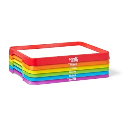 Image de Learning Resources Lot de 6 d&#039;activité magnétiques effaçables, Format A4, empilables, ardoises pour Enfant, Plateaux Polyvalents durables, Essentiels la Classe, dès 3 Ans, 96157, Multi
